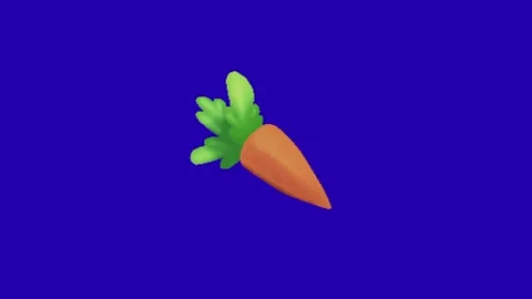 Carrot animation on blue background 库存影片 333560767