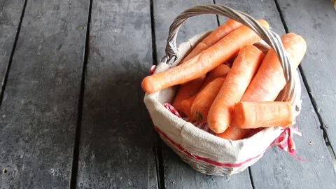 Carrot in the basket Stock Footage 76161440