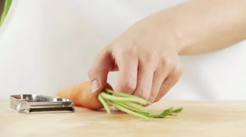 A carrot being peeled Video stock 24645947