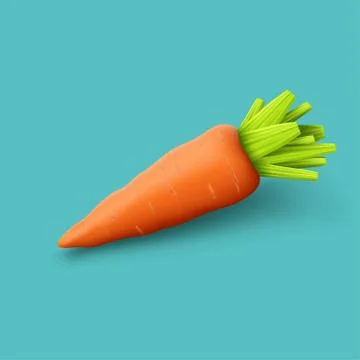 Carrot on blue Stock Illustration