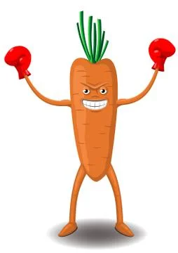 Carrot Boxer Stock Illustration
