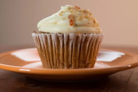 Carrot Cake Cupcake Stock Photos