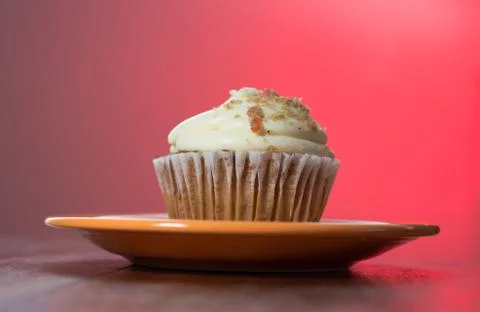 Carrot Cake Cupcake Stock Photos