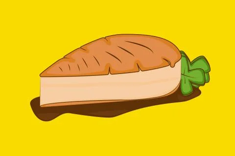 Carrot cake - flat design Stock Illustration