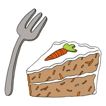 Carrot cake Stock Illustration