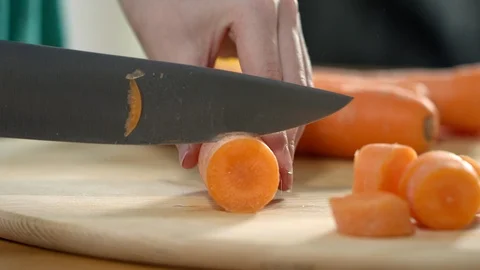 Carrot chopping Video stock 88245889