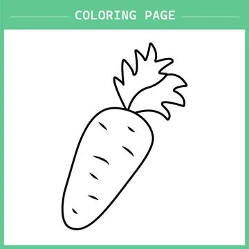 Carrot Coloring Page Vector イラスト素材