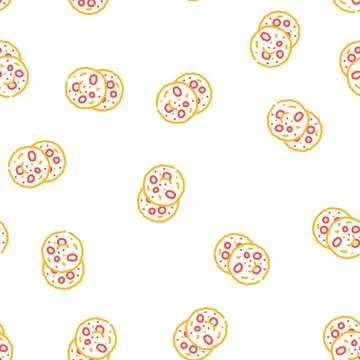 Carrot cookies vector seamless pattern Stock Illustration