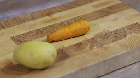 Carrot cut into pieces close-up Stock Footage 73095092