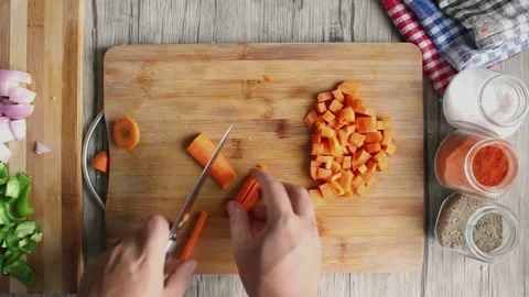 Carrot cutting Stock Footage 283924210