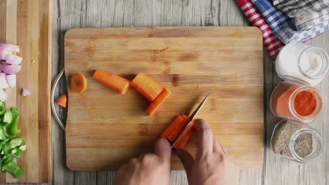 Carrot cutting Stock Footage 283924213