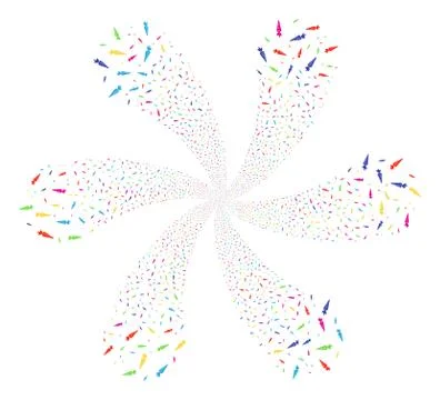 Carrot Cycle Explosion Stock Illustration