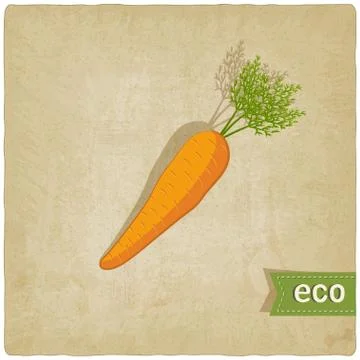 Carrot eco background Stock Illustration
