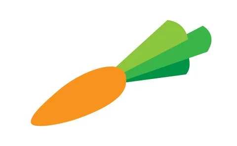 Carrot flat design isolated on white background EPS 10. Stock Illustration