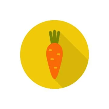 Carrot flat icon, vector color illustration Stock Illustration