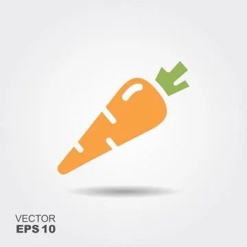 Carrot flat icon vector, colorful logo illustration isolated on white Stock Illustration