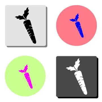 Carrot. flat vector icon Stock Illustration