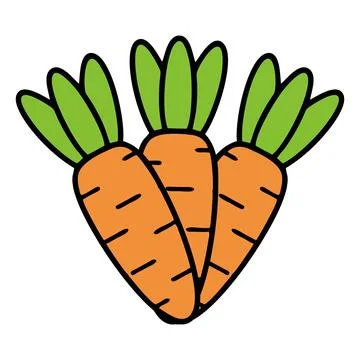 Carrot fresh vegetable icon vector illustration design. Stock Illustration