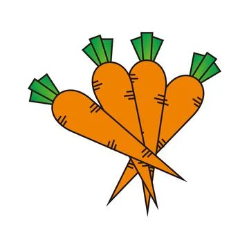 Carrot fresh vegetable icon vector illustration design graphic flat Stock Illustration