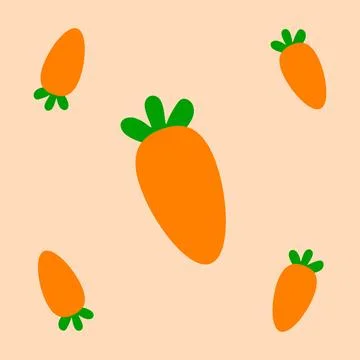 Carrot fruit seamless for pattern fabric, simple carrot fruit cute repeat i.. イラスト素材