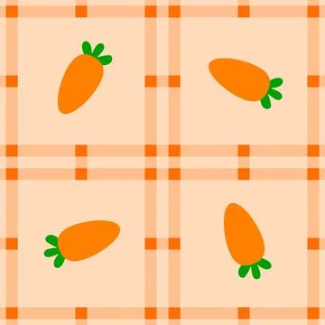 Carrot fruit seamless for pattern fabric, simple carrot fruit cute repeat i.. イラスト素材