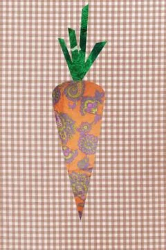 Carrot on gingham background Stock Photos