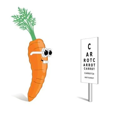 Carrot for good vision Stock Illustration