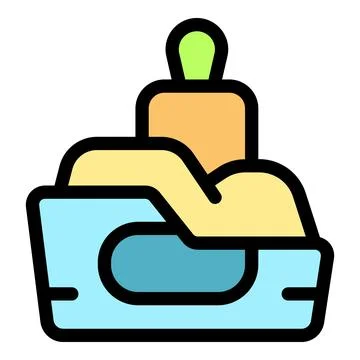 Carrot growing in a hydroponic system icon representing modern agriculture Stock Illustration