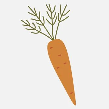 Carrot icon in a flat design on a white background. Vector illustration. Ca.. Stock Illustration