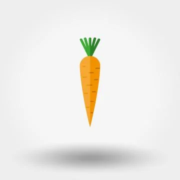 Carrot icon. Flat Stock Illustration