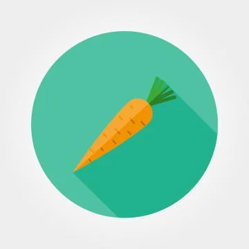 Carrot icon. Flat Stock Illustration
