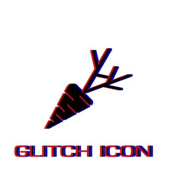 Carrot icon flat Stock Illustration