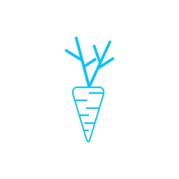 Carrot icon flat. Stock Illustration