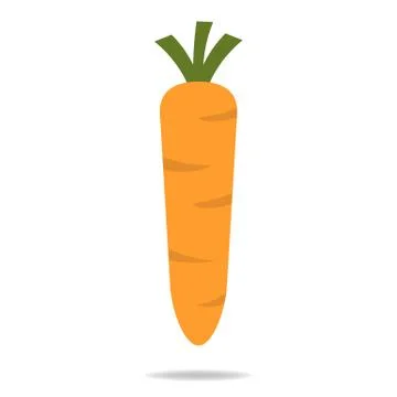 Carrot Icon in Flat isolated on white background. Healthy Nutrition. Vector. Stock Illustration