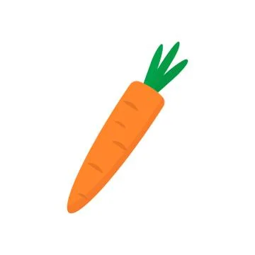 Carrot icon in flat style vector. Stock Illustration