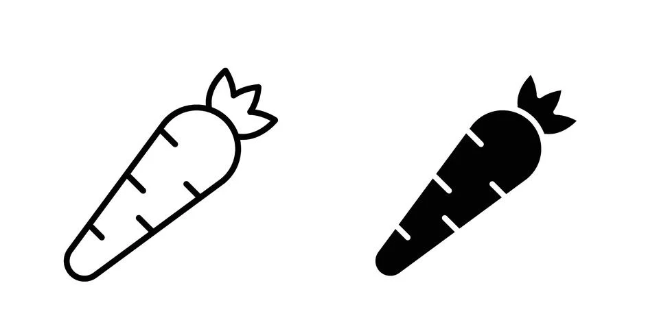 Carrot icon Illustration set. Vector Eps10 for apps Stock Illustration