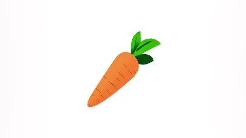 Carrot icon isolated on a white background Stock Footage 284237451