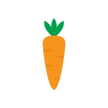 Carrot icon, vector carrot in flat style vector. Stock Illustration