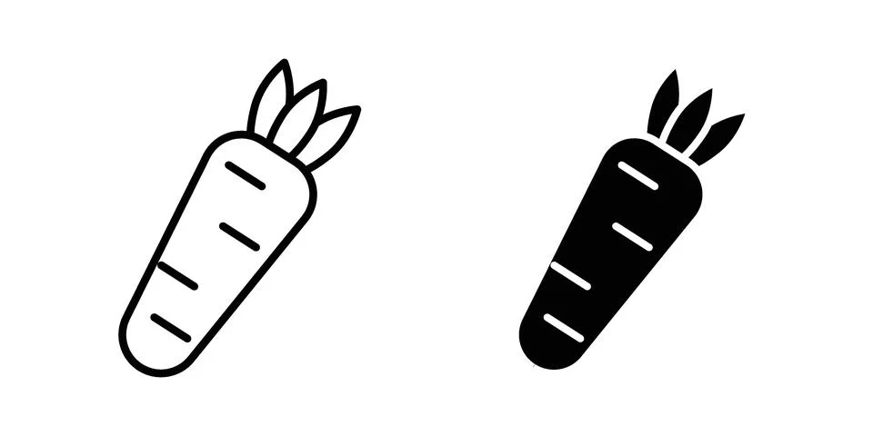 Carrot icon vector design illustrations Stock Illustration