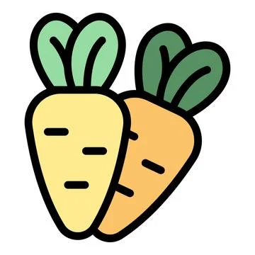 Carrot icon vector flat Stock Illustration