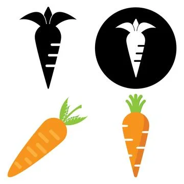 Carrot icon vector Stock Illustration