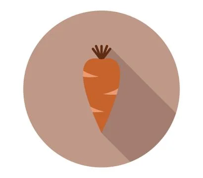 Carrot icon on white background Stock Illustration