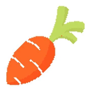 Carrot illustration with pixel theme Stock Illustration