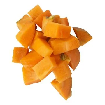 Carrot isolated on white background slice cube Stock Photos