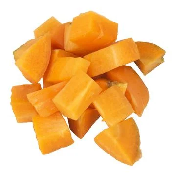 Carrot isolated on white background slice cube Stock Photos