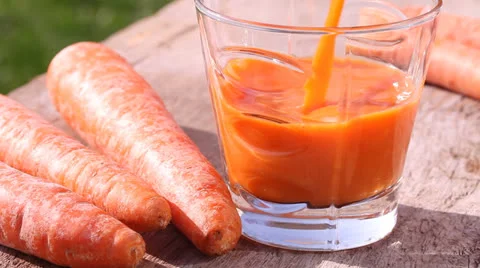 Carrot juice Stock Footage 23396272