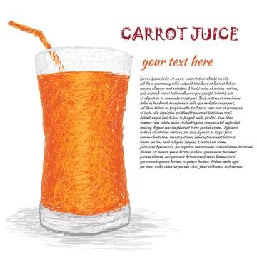Carrot juice Stock Illustration
