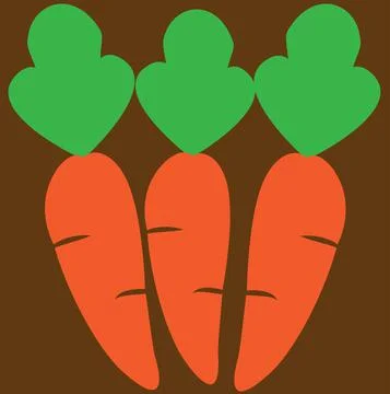 Carrot with leaves vector image Illustrazione stock