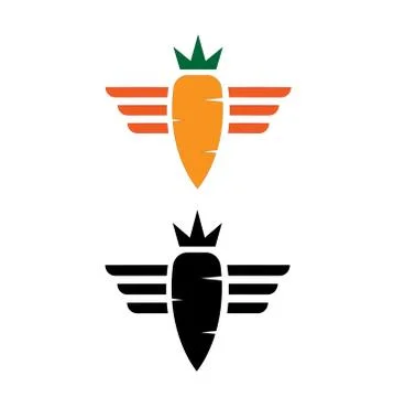 Carrot logo design vector art Stock Illustration