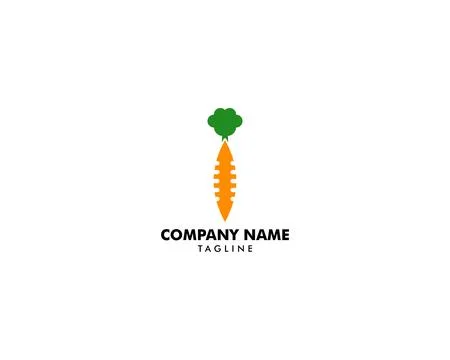 Carrot Logo Design Vector Template Stock Illustration